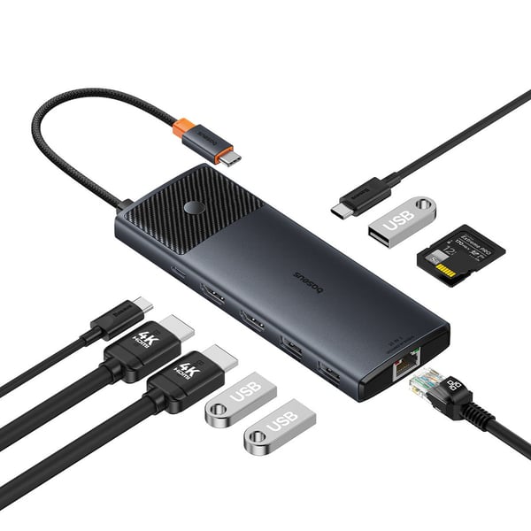 Pikkukuva 6 / 9: Baseus B00061800123-00 keskitin USB Type-C 10000 Mbit/s Musta