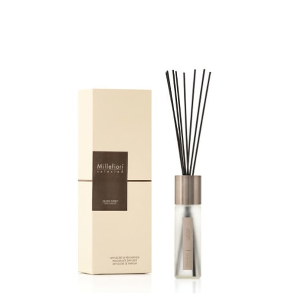 Millefiori Silver Spirit aroma essens 100 ml Bergamot, Cedertræ, Geranium, Jasmin, Citron, Liljekonval, Malt, Muskatnød, Orange, Hvid moskus Aroma diffuser