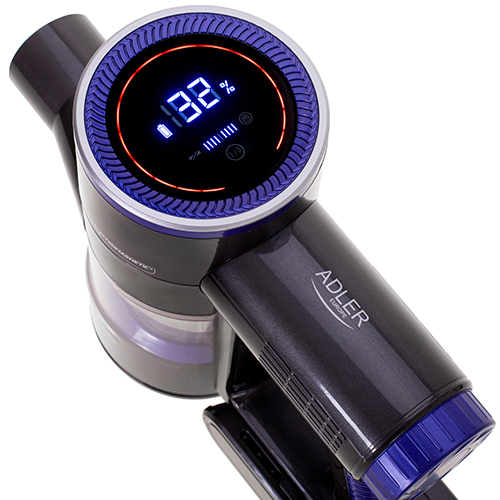 Miniatyrbillede 7 af 24: Adler AD 7061 stav støvsuger & elektrisk kost Stående vakuum Batteri Dry EPA, HEPA Poseløs 0,8 L 200 W Grå, Blå 2,2 At