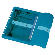 Herlitz 11292943 folder Polypropylen (PP) Blå, Transparent A4
