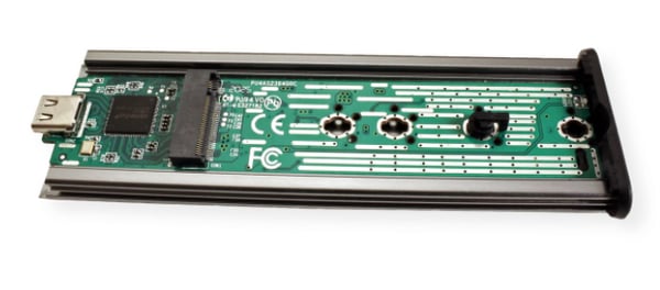 ROLINE 16.01.4147 Hölje för lagringsenheter SSD-inkapsling Aluminium, Svart M.2