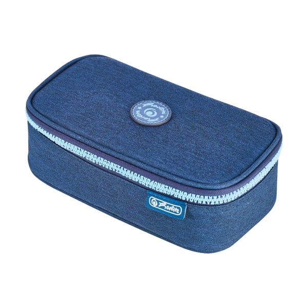Herlitz beatBox ABC Blue/Turquoise Mjukt pennfack Polyester Mörkblå, Turkos