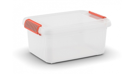 KIS K Latch Box Opbevaringsboks Rektangulær Orange, Transparent