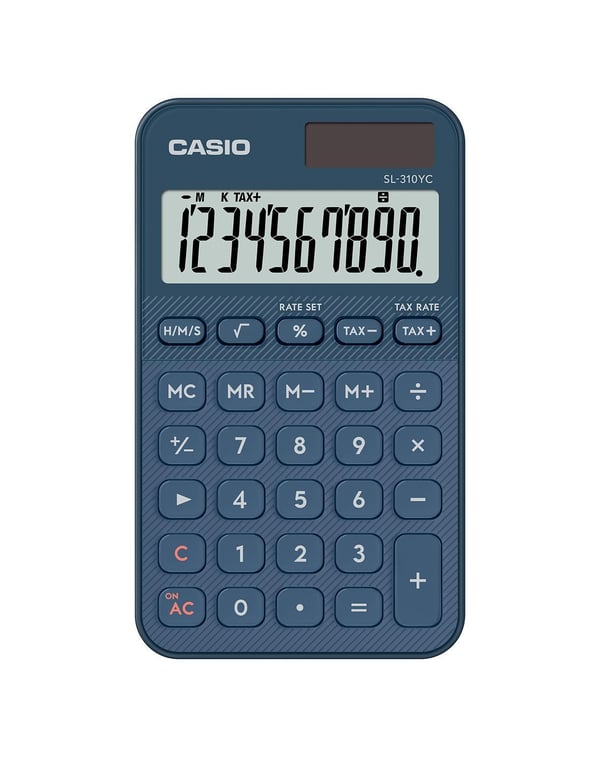 Casio SL-310YC regnemaskine Lomme Basis Marineblå