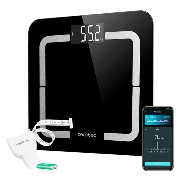 Miniatyrbillede 2 af 2: Cecotec Surface Precision Smart Healthy Rektandel Sort Elektronisk personlig vægt
