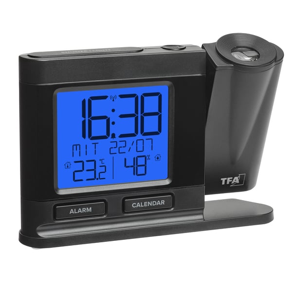 TFA-Dostmann 60.5017.01 vækkeur Digital alarmur Sort