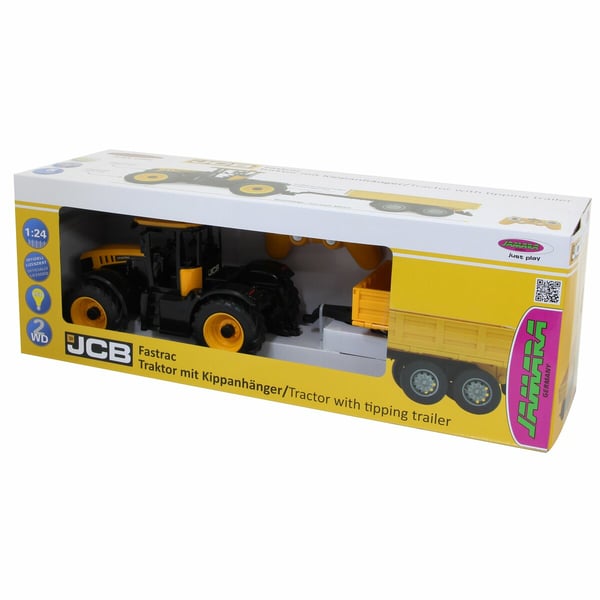JAMARA JCB Fastrac Traktor med tiptrailer 1 24 2.4GHz
