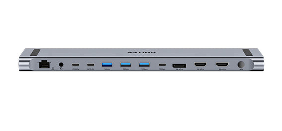 UNITEK D1106AGY01 kannettavien tietokoneiden telakka ja porttitoistin Langallinen USB 3.2 Gen 1 (3.1 Gen 1) Type-C Harmaa