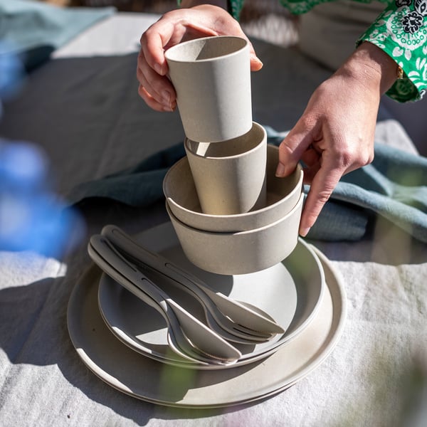 koziol 7875700 bordservicesæt 10 stk Plast Beige