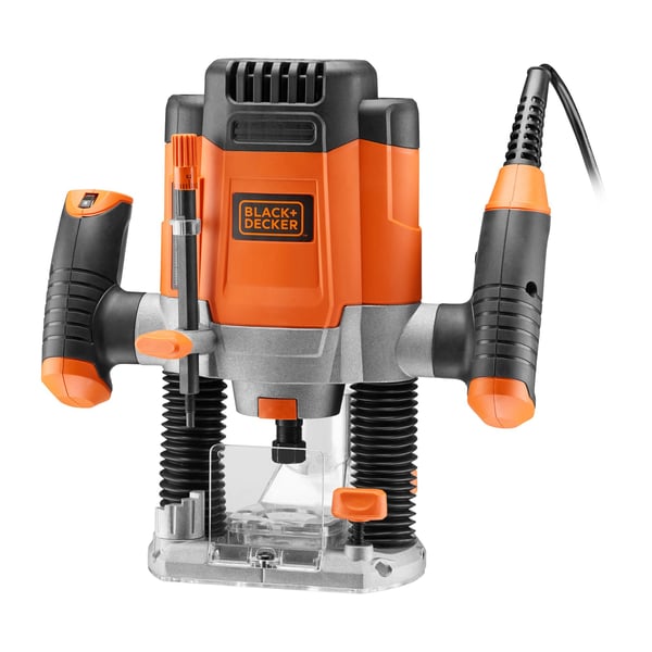 Miniatyrbillede 1 af 7: Black & Decker KW1200E-QS router og overfræser Sort, Orange 28000 rpm 1200 W