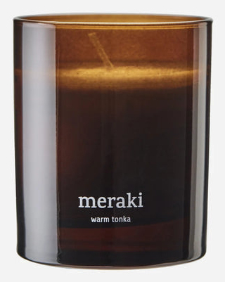 Miniatyrbild 1 av 4: Meraki Home 366650302 stearinljus Cylinder tonkaböna Bärnsten 1 styck