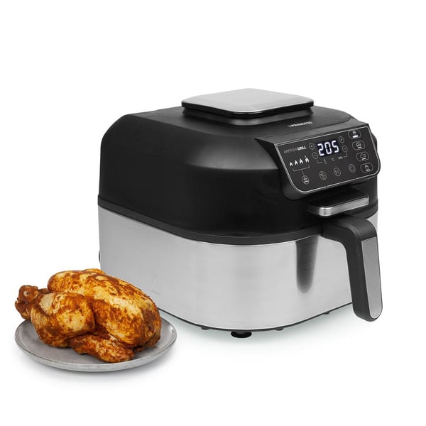 Princess 01.182092.01.001 fritös Single 5,6 l Fristående 1760 W Varmluftsfritös Svart, Silver