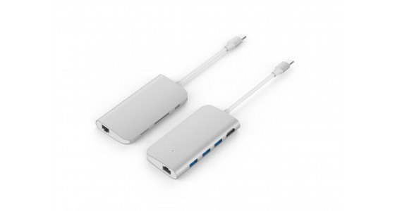 LMP 14368 kannettavien tietokoneiden telakka ja porttitoistin USB 3.2 Gen 1 (3.1 Gen 1) Type-C Hopea, Valkoinen