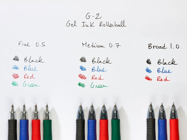 Pilot Gelroller G-2 0.7 Medium Indragbar gelpenna Röd