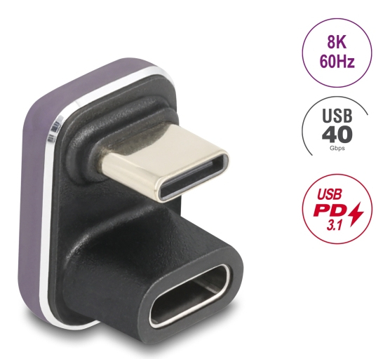 DeLOCK 60737 kaapelin sukupuolenvaihtaja USB Type-C Violetti