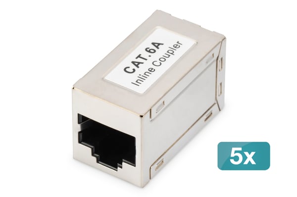 DIGITUS CAT 6A Modulært koblingsstykke, skærmet - 5 stk.