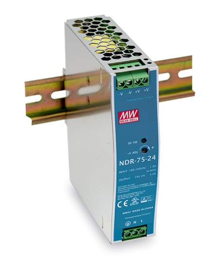 MEAN WELL NDR-75-12 enhed til strømforsyning 75,6 W Metallic