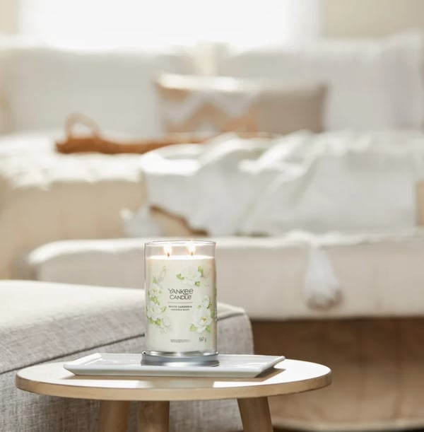 Yankee Candle White Gardenia vokslys Cylinder Hvid 1 stk