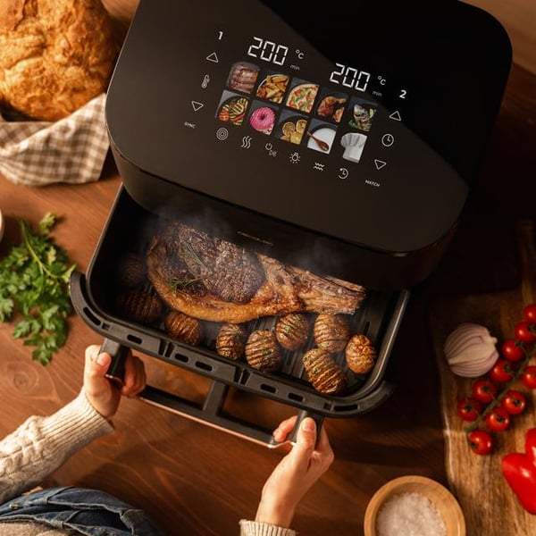 Miniatyrbild 4 av 16: Cecotec Cecofry&Grill Smokin' 11000 Plus Single 11 l Fristående 2900 W Varmluftsfritös Svart