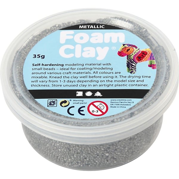 Creativ Company Foam Clay Modellera 35 g Silver 1 styck