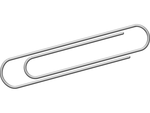 Miniatyrbillede 2 af 2: Kangaro K-10050 papirclip Galvaniseret metal 100 stk