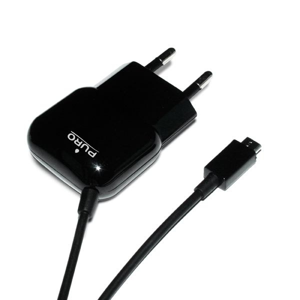 PURO MTCMICROBLK mobilladdare Mobiltelefon Svart AC inomhus