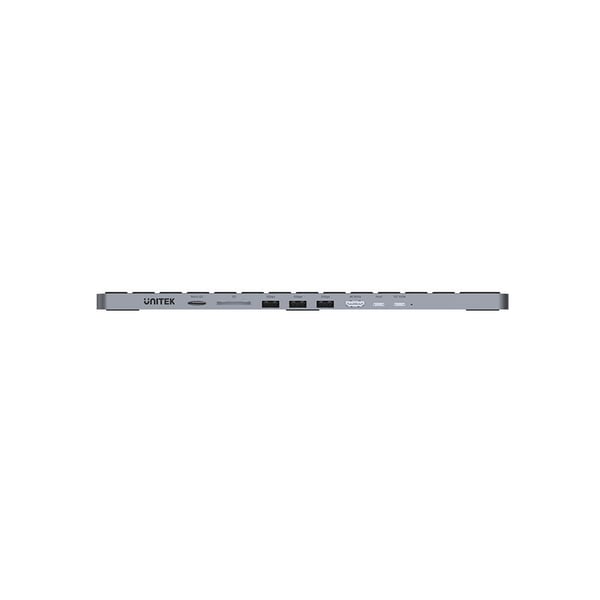 Miniatyrbillede 5 af 5: UNITEK D1092A tastatur USB US International Grå