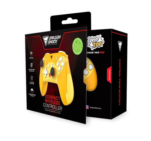 Miniatyrbild 3 av 6: Dragonshock PopTop Compact Orange, Röd, Gul Bluetooth Spelplatta Nintendo Switch
