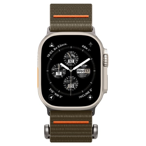 Spigen AMP05982 Smart bærbart (wearable) tilbehør Band Kaki Nylon