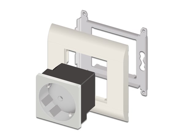 DeLOCK 81422 stikkontakt CEE 7/3 Hvid