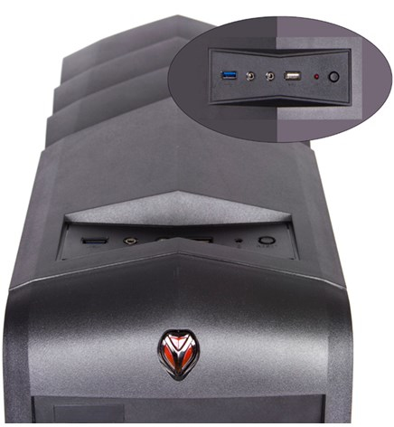 Miniatyrbillede 7 af 7: Black Lion PG1139 computeretui Midi Tower Sort