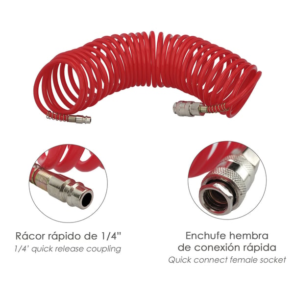 Miniatyrbillede 2 af 5: Wolfpack Kit Accesorios Para Compresor Aire Comprimido 5 Piezas Con Click Rapido