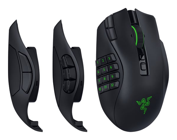 Razer Naga V3 Pro hiiri Pelaaminen Oikeakätinen RF Wireless + Bluetooth + USB Type-C Optinen 50000 DPI