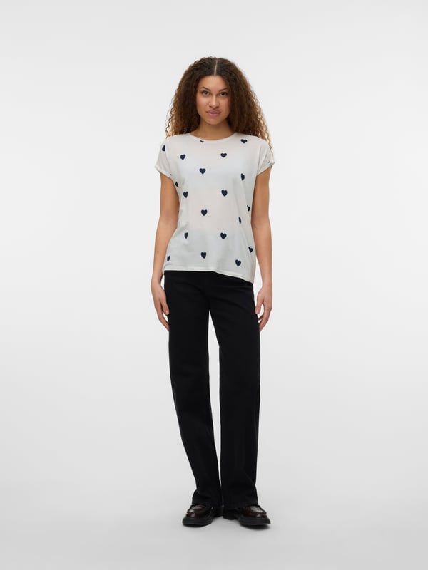 Vero Moda 5715725811309 skjorte & top T-shirt Rund halsudskæring Kort ærme