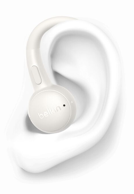 Belkin SoundForm ActiveFit Kuulokkeet Langallinen & langaton Ear-hook Puhelut/Musiikki USB Type-C Bluetooth Valkoinen