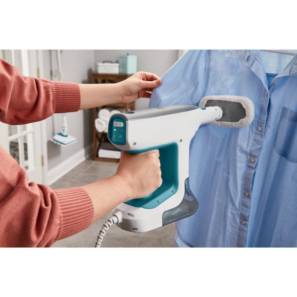 Black & Decker BHSM15FX10-QS ångtvätt Bärbar ångtvätt Blå, Silver, Vit