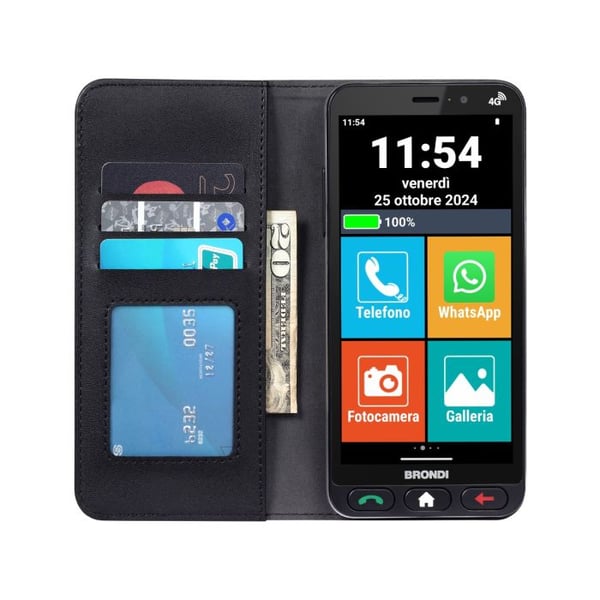 Brondi AMICO VERO 4G 14,5 cm (5.7") Dual SIM Android 14 3 GB 32 GB 2800 mAh Sort
