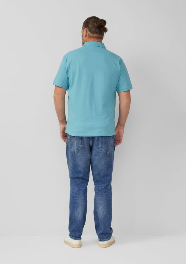 s.Oliver 2139798.6603.XXL skjorte & top Polotrøje Polokrave Kort ærme Bomuld, Elastin