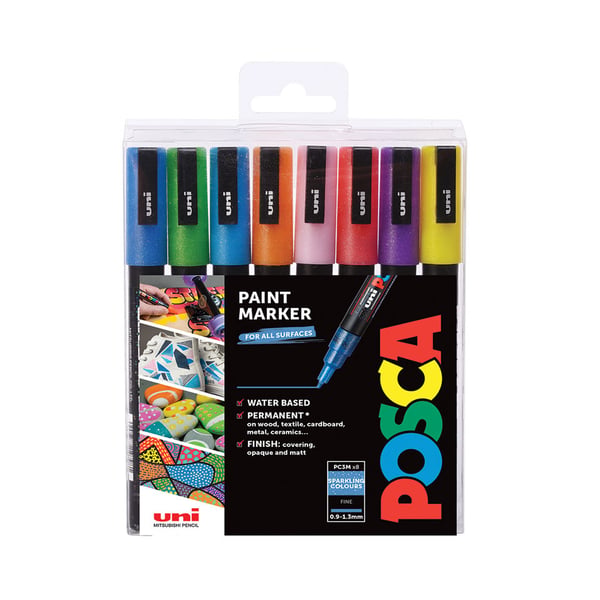 POSCA PC-3M Multifärg 8 styck POSCA PC-3M Multifärg 8 styck