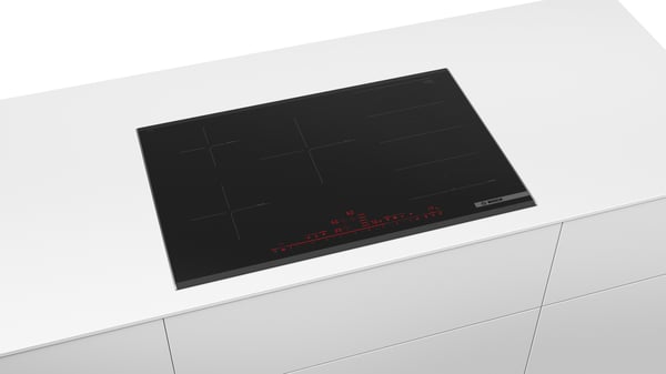 Miniatyrbillede 5 af 5: Bosch Serie 8 PXV875DV1E kogeplade Sort Indbygget 82 cm Zone induktionskogeplade 5 zone(s)