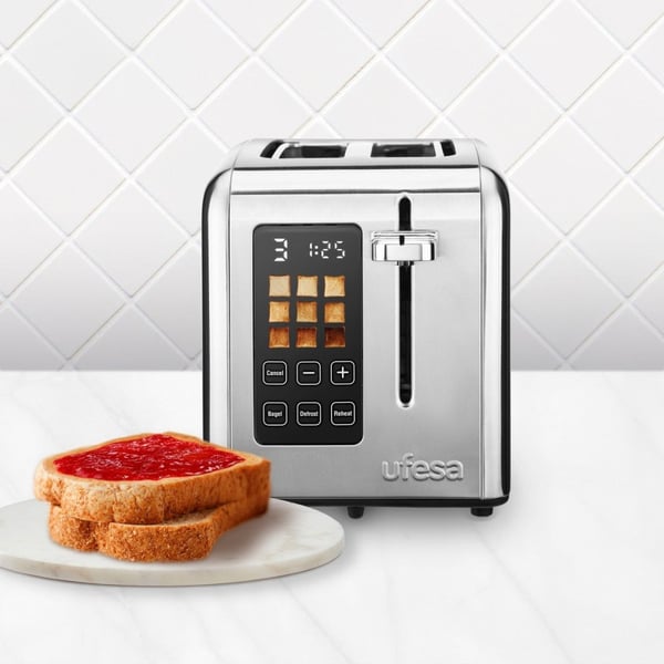 Miniatyrbillede 6 af 6: Ufesa 71305557 brødrister 9 2 skive(r) 950 W Sort, Rustfrit stål