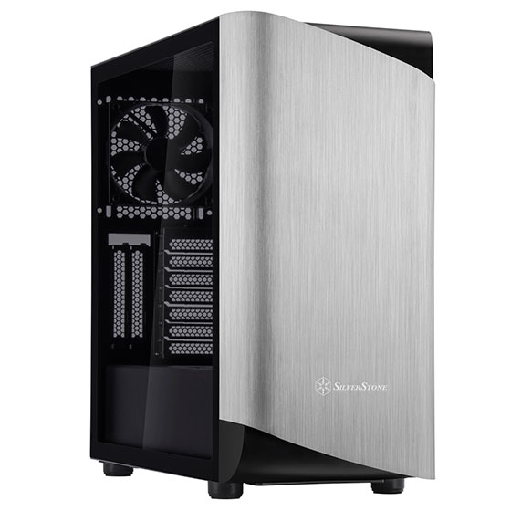 Silverstone SETA A1 Midi Tower Svart, Silver