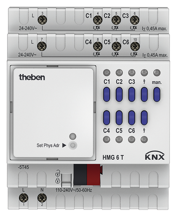 KNX VÄRMESTÄLLDON 6F. / THEBEN T4930240 HMG6T T4930240