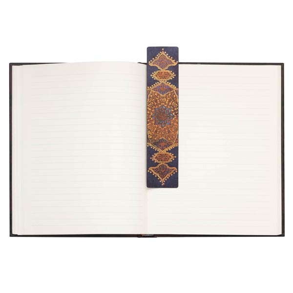 Miniatyrbillede 2 af 3: Paperblanks Safavid Indigo Fleksibelt bogmærke Blå 1 stk