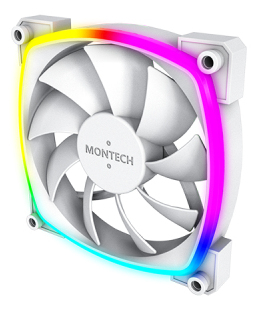 Montech AX120 PWM Computerkabinet Ventilator 12 cm Hvid 3 stk