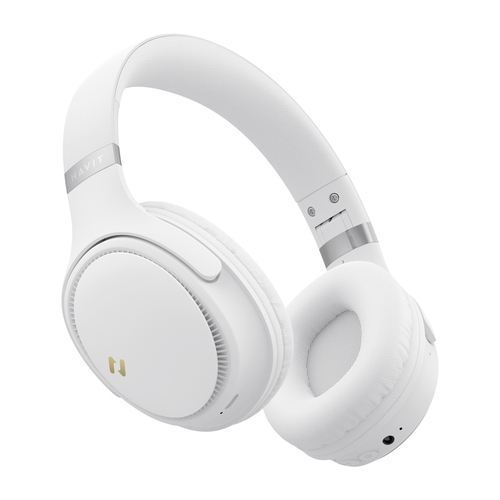 Miniatyrbillede 1 af 2: Havit H630BT PRO (white) Hovedtelefoner Kabel & trådløs Headset Opkald/musik Bluetooth Hvid