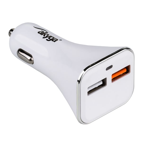 Miniatyrbillede 3 af 3: Akyga AK-CH-08 oplader til mobil enhed Mobiltelefon, Tablet Hvid USB Hurtig opladning Automatisk