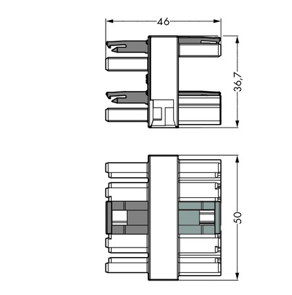 Wago 770-609 termisk blok 5P Sort