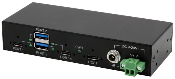 Miniatyrbild 1 av 5: EXSYS EX-11295HMS gränssnittshubbar USB 3.2 Gen 2(3.1 Gen 2) Type-B 10000 Mbit/s Svart