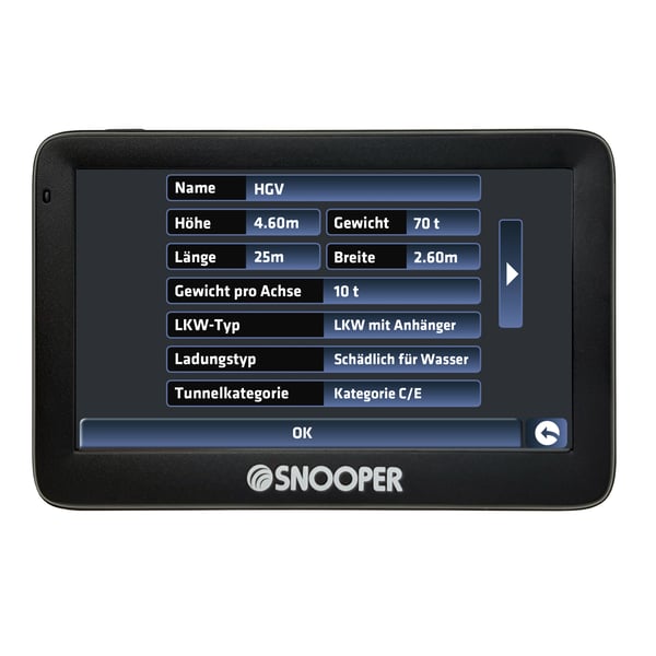 Snooper Truckmate PRO S5100 navigatorer Fast 12,7 cm (5") LCD Pekskärm 170 g Svart
